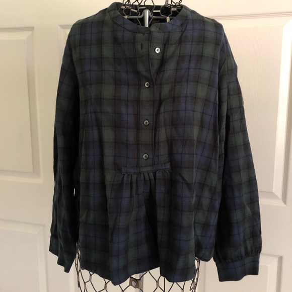 COPY - Madewell Market Popover Shirt in Dark Plaid - Picture 2 of 10